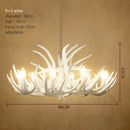 GobekUsa Antler Chandelier: American Retro Resin Horn Deer Lamps for Rustic Indoor Decor