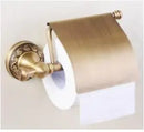 GobekUsa Carved Antique Bronze Brass Bathroom Accessories Set with Solid Bath Hardware