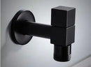 GobekUsa Copper Bathroom Corner Faucet Single Cold Outdoor Mixer Tap Black Oil