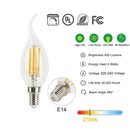 GobekUsa C35 4W Dimmable LED Filament Candle Bulbs E14 220V - 35W Equivalent