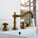 GobekUsa Dual Handle Basin Faucet in Chrome Solid Brass with Antique Black Finish