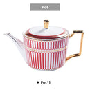 GobekUsa Gold Porcelain Coffee & Tea Set - Luxury Bone China Porcelain Coffeeware