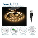 GobekUsa 2835 DC LED Light Strip USB 5V Flexible 50CM - 5M White/Warm TV Background Night Light