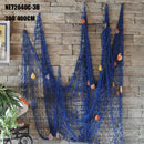 GobekUsa Decorative Fishing Net Wall Hanging - Mediterranean Style Nautical Home Decor