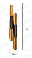 GobekUsa Black Gold Aluminum Tube Wall Sconce for Bedroom Living Room Decor