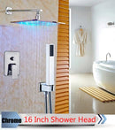 GobekUsa LED Rainfall Shower Set with Handheld Spray and Tub Spout