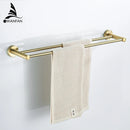 GobekUsa Golden Swan Bath Hardware Set: Towel Rack, Toilet Paper Holder, Tissue Roll Holder