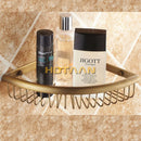 GobekUsa Antique Brass Double Layer Bathroom Shower Shelf