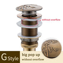 GobekUsa Brass Bathroom Sink Pop Up Drain for Lavatory Basin - HJ-0618F