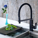 GobekUsa Black Swivel Kitchen Faucet Luxury Spray Deck Mounted Mixer Tap