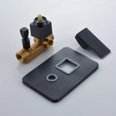 GobekUsa Black Brass Shower Faucet with 2-Way Mixer, Handshower and Rainfall Head