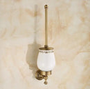GobekUsa Carved Antique Bronze Brass Bathroom Accessories Set with Solid Bath Hardware