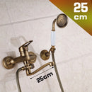 GobekUsa Brass Long Nose Shower Faucet Wall Mount Single Handle Mixer Tap