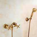 GobekUsa Brass Bidet Mixer Faucet Antique Bathroom Handheld Shower Set