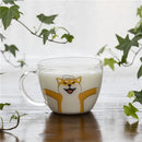 GobekUsa Killer Whale Glass Coffee Mug 350ml: Cute Polar Bear Tea Cup Heat Resistant Glass Beer Mug