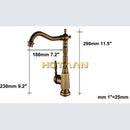 GobekUsa Antique Brass Kitchen Faucet 360° Swivel Basin Sink Mixer Tap YT-6025
