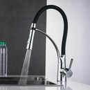 GobekUsa LED Kitchen Faucet with Rubber Design and Single Handle Pull Down