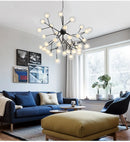 GobekUsa LED Firefly Chandelier: Modern Tree Branch Ceiling Lamp for Stylish Home Decor
