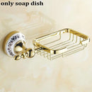 GobekUsa Golden Polished Porcelain Bath Hardware Set for Bathroom Essentials