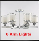 GobekUsa Double Glass LED Crystal Chandelier in Chrome Finish for Living Room