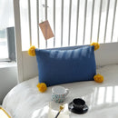 GobekUsa Knit Cushion Cover Solid Grey Blue Orange Pillow Case 35*50cm