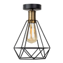 GobekUsa Iron Cage LED Ceiling Light: Industrial Modern Nordic Lighting for Home Decor