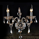 GobekUsa Clear Crystal Wall Lamp with LED Bulbs for Luxury Bedside Lighting