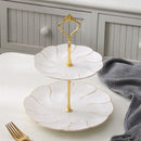 GobekUsa Gold Inlay Bone China Fruit Plates Snack Dishes Cake Plate Candy Dish