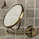GobekUsa Brass Bronze Folding Makeup Mirror, 8 Inch Round Wall Mirror