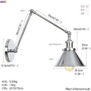 GobekUsa Industrial Retro LED Wall Sconce Adjustable Loft Style Edison Wall Lights Fixtures