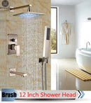 GobekUsa LED Rainfall Shower Set with Handheld Spray and Tub Spout