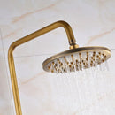 GobekUsa Antique Shower Mixer Tap Set with 8" Rainfall Shower Head and Dual Handles