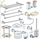 GobekUsa Bathroom Hardware Set: Toilet Paper, Roll Holder, Brush Holder, Coat Hook