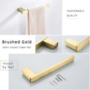GobekUsa Black Matte Bathroom Hardware Set: Paper Holder, Toothbrush Holder, Towel Bar
