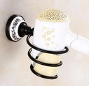 GobekUsa Black Porcelain Brass Bathroom Accessories Set