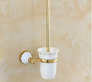 GobekUsa Bathroom Accessories Set: Gold Finish Paper Holder, Towel Bar, Soap Holder, Towel Rack & More