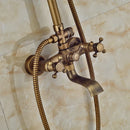 GobekUsa Dual Handle Shower Faucet Set with 8" Rain Shower Head