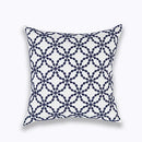 GobekUsa Blue Zigzag Geometric Embroidered Cushion Cover 45x45cm