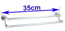 GobekUsa Double Towel Bar: High Quality Aluminium Round Towel Holder for Bathroom