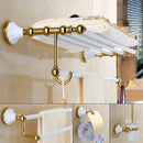 GobekUsa Bathroom Accessories Set: Gold Finish Paper Holder, Towel Bar, Soap Holder, Towel Rack & More