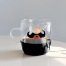GobekUsa Killer Whale Glass Coffee Mug 350ml: Cute Polar Bear Tea Cup Heat Resistant Glass Beer Mug