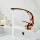 GobekUsa Basin Faucet: Rose Gold/Black/Gold Bathroom Sink Mixer Tap made of Brass