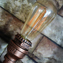 GobekUsa Industrial Iron Pipe Wall Sconce: Loft Decor, Steampunk Lamp for Living Room