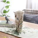GobekUsa Bird Butterfly Porcelain Vase: British Rural Ceramic Flower Decoration