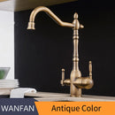 GobekUsa Gold Kitchen Faucet with 360 Rotation, Cold/Hot Mixer Tap & Water Purification