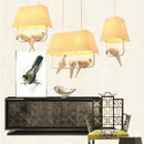 GobekUsa Bird Cage Chandelier: Resin Retro Luminaria Pendant Lamp for Dining Room, Bedroom, Kitchen Island
