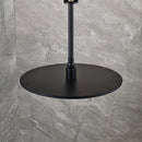 GobekUsa 16" Black Round Brass Ceiling Mounted Large Rain Shower Head Faucet