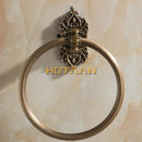 GobekUsa Antique Brass Towel Ring – Wall-Mounted Round Bathroom Towel Holder