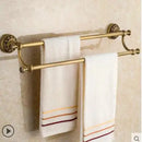 GobekUsa Copper Carved Bathroom Accessories Set: Towel Shelf, Towel Bar, Paper Holder, Cloth Hook