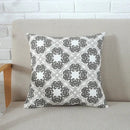 GobekUsa Grey Pink Geometric Embroidered Cushion Cover, 45x45cm